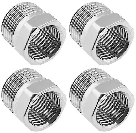 Be In Your Mind 4pcs 3/8 Maschio a 1/4 Femmina Connettore Riduttore Tubo dell'acqua Raccordi Riduttore di Filettatura Accessori per tubi Radiatori Serbatoi d'acqua Impianti Sanitari Filo BSP