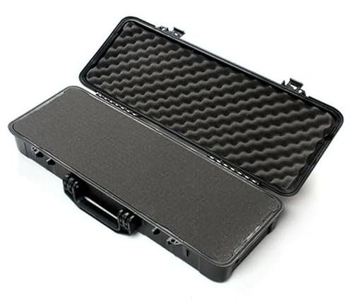 ACEXIER Jagd-Sicherheitskoffer, wasserdicht, stoßfest, Instrumentenkasten, Gewehr, Airsoft, Zielfernrohr, versiegelte Aufbewahrungsbox, Werkzeugkoffer aus Polypropylen, Schwarz