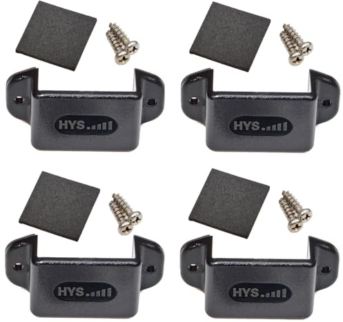 HYS Funkgeräte Halterung im Auto, Handfunkgerätehalterung | 4 Packungen, Schwarz, Kompatibel für Motorola Baofeng Yaesu Midland, jedes Walkie Talkie mit Rückenclip
