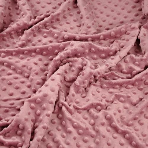 Textrend Microfaser-Plüsch - Minky-Stoff als Meterware 270g/m2 - Stoff Shorty als Meterware in vielen Farben - Textilien 1x1.60m - Stoffe Meterware (Dunkles Pastellrosa)