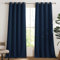 PONY DANCE Tende Termiche Isolanti per Interni 2 Pezzi L 140 x A 280 cm Tende Cameretta Bimbo Tenda Oscurante da Interno Tende per Salotto Eleganti Tende con Anelli, Blu Scuro