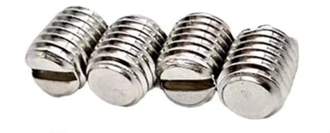 M1,4 x 5 mm gängstift med slits med konisk trubbe rostfritt stål silver ISO4766 30 stycken M1,4 gängskruvar rostfritt stål