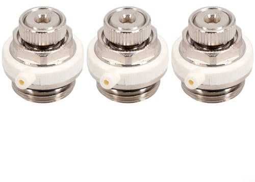 Radiator Valve Air Vent,1/2 for BSP Manual Radiator Air Vent Bleed Valve Self Bleeding Automatic Radiator Valve for Bathroom Radiators(3pcs)