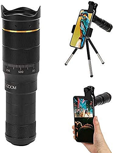 TSMBIKE Binocolo Telescopio monoculare per Smartphone Monocolo con Prisma BAK4 ingrandimento 22 X con Clip per Cellulare Borsa Portatile per treppiede da Tavolo