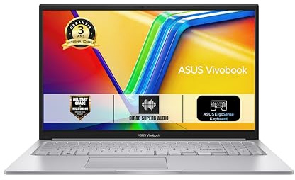 ASUS Vivobook 15 S1504ZA-NJ1587W 15.6 Pouces FHD PC Portable (Processeur Intel Core i3-1215U 4.4 GHz, 8GB DDR4 RAM, 512GB SSD, Intel UHD Graphics, Windows 11 Home) – Clavier AZERTY