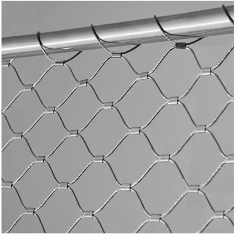 Wzmazingly 304-Edelstahl-Seilnetz, Multifunktionell Metallgeflecht, Treppe Sicherheitszaun, Absturzsicherung In Großer Höhe Für Balkon Garten Bauernhof(2x9m)