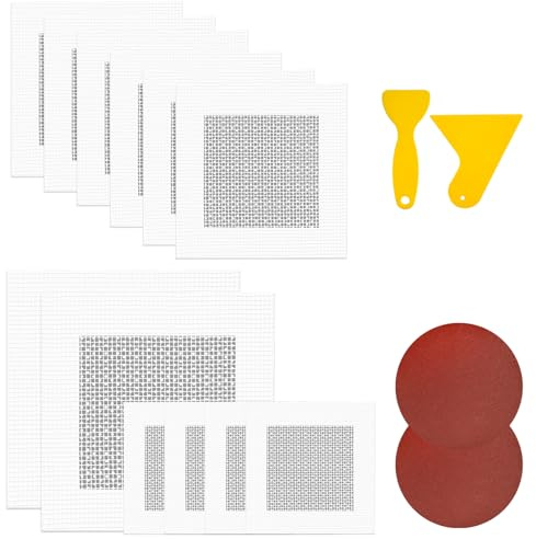 16 Pcs Drywall Repair Kit,2/4/6 Inch Self Adhesive Drywall Repair Kit | Aluminum Mesh Plasterboard Wall Patches for Quick Fix Broken Walls Repair or Ceiling Filler