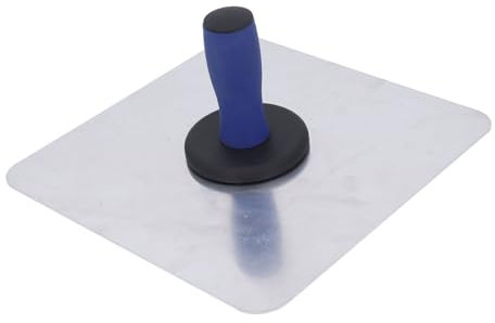 QQXUAN Aluminium Plastering, 30 X 30cm Comfortable Plaster Mortar Board Holder with Soft Grip Handle, Professional Lightweight Masonry Tool for Cement Mortar Drywall