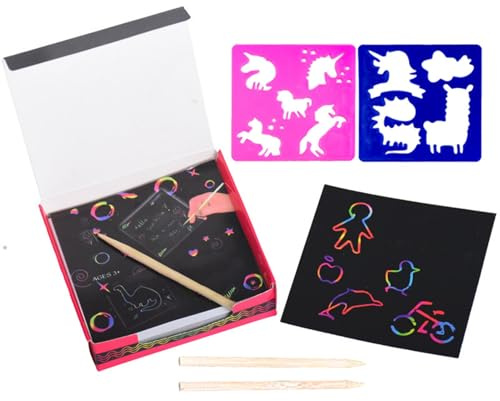 Scratch Notes, Scratch Pads für Kinder - Malspiel, Rubbelpapier-Set