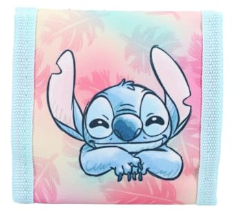 mybagstory - Portefeuille/Porte Monnaie pour Enfant Fille Stitch Rose