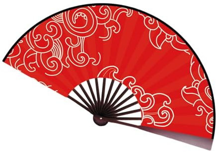 Hogvinnatil Ventilatore a mano pieghevole per ballare, ventilatore a mano pieghevole cinese, Ventilatore pieghevole vintage pieghevole clacking strumenti di raffreddamento a caldo tempo caldo