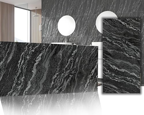 Panneau mural aspect marbre - Revêtement mural en PVC de qualité supérieure - 120 x 60 cm - 2,5 mm d'épaisseur - Imperméable et résistant aux UV - Résistant à l'humidité - Alternative au carrelage et