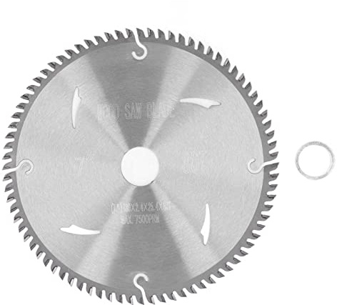 Kreissägeblatt Hartmetall 80 Zähne Wechselzahn für Holz – PräzisionsSägeblatt 178 mm für Gehrungs, Tisch und Handkreissägen