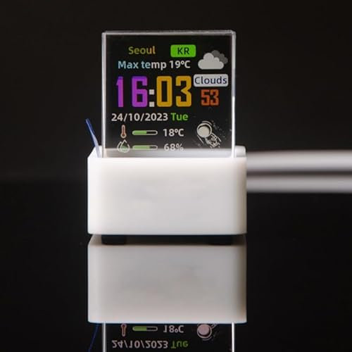 Home Digital Weather Station, Weather Station Wireless With Outdoor Indoor Sensor, Smart Holographic Weather Clock, Real-Time Display(white)