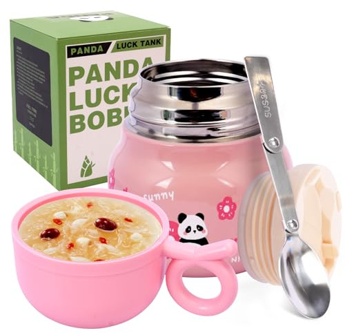 KIMIGO Thermos per Alimenti 500 ml,Contenitore Termico per Alimenti di Acciaio Inossidabile,Senza BPA per Conservare Zuppe, Porridge,Riso