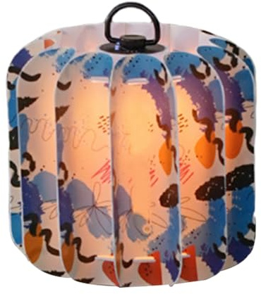 Jigsaw Puzzle Lampshade, Lamp Fixture Replacement, 4.72x4.53 Inches Waterproof Durabled Part and Easy Installation, Pendant Light Cover for Balconies, Camping, Picnic, Outdoor Use