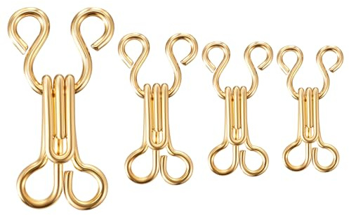 100 Stück Nähhaken Gold Haken Zum Annähen Gold Haken Nähen Hosenhaken Augen Verschluss Unterwäsche Bh Unsichtbarkeit Bikini Schließe Eisen Hakenverschluss Diy Bastelzubehör für Hosen Kleidung Röcken