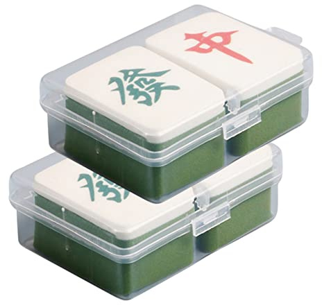 VALICLUD Piumino da Cipria per Fondotinta 4 Pezzi Spugna per Trucco a Forma Mahjong Set da Viaggio per Cipria Polvere Libera Applicatore Viso per Donne Uso Quotidiano