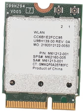 Denash Adaptador de Tarjeta de Red Inalámbrica de Alta Velocidad -qcnfa765, Wifi6 BT5.2 de 2400 Mbit/S para Conexión Estable, 10 11 Usuarios
