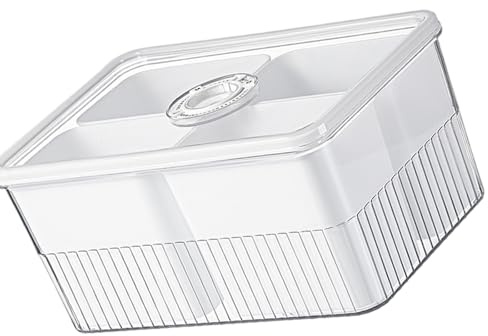 Hattba Boîte à thé avec couvercle compartimenté avec plusieurs sections divisées - Boîte de rangement pour outils de cuisine