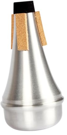 Gerader Aluminium Trompetendämpfer für Übungsanfänger Silber | Blechblasinstrument Zubehör, Präzise Intonation, Saubere Klangqualität, Sorgfältige Verarbeitung