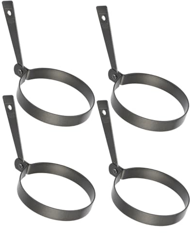 VALICLUD 4 piezas Molde para Freír Huevos Antiadherente Anillos Redondos Gruesos para Cocina Herramienta para Moldear Huevos Fritos y Poché para Desayunos Caseros