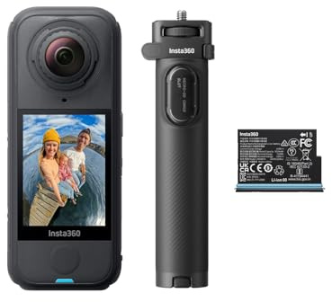 Insta360 X4 Air Reise-Bundle – 165 g leichte 8K 360°-Kamera, Unsichtbarer Selfie-Stick, Wechsel-Linsen, Erst aufnehmen & dann ausrichten, integr. Windschutz, FlowState-Stabilisierung, KI-gestützte App