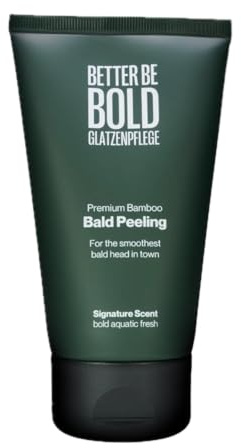 BETTER BE BOLD – skallig skrubb med bambufiber – mild hårbottenskrubb mot talg och mjäll – med pantenol och E-vitamin – 99 % naturlig – vegansk – anti--Shine – rakning förberedelse – 150 ml