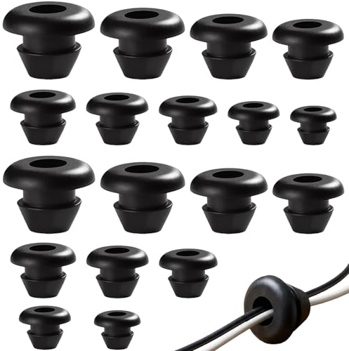 90 Stück Kabeldurchführung Gummi,Gummistopfen,Kabelschutz Gummistopfen,Elektrische Leiterdichtung Ring, Kabeldurchführung Wasserdicht für kabel zum Draht Und Kabelschutz - (3/4/5/6/7/8/10/12/14 MM)