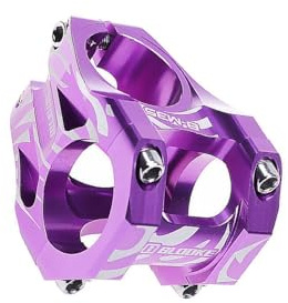 LIXSAZSE CNC gefräster Aluminium Vorbau (8 mm) für Mountainbikes und BMX Räder (35 mm), leichte Konstruktion für verbesserte Kontrolle, DH Ausstattung, 31,8/35, verstellbar, kurz, rot