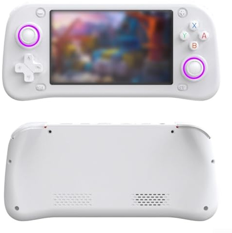 Console portatile retrò XF43 con display IPS 4.3, supporto per oltre 30 emulatori e batteria ricaricabile da 3000 mAh (128 G bianco)