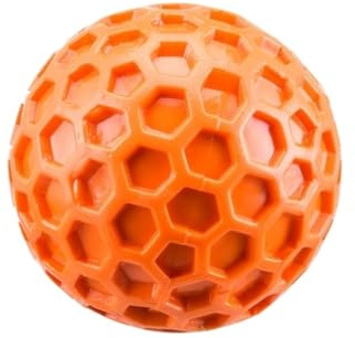 Xi Yu 1 Balle en Caoutchouc for Chien en nid d'abeille.(Orange L)