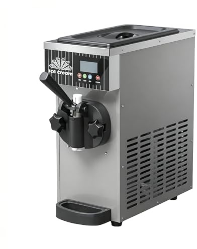 Stainless steel Commercial Soft Serve Ice Cream Machine, Single Flavour | Countertop Design, LCD Display Panel, Stainless Steel Body, Drip Tray Included, Commercial Use