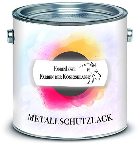FARBENLÖWE hochmoderner Metallschutzlack glänzend Farbauswahl Metallschutzfarbe - besonders robuster Metalllack/Metallfarbe (1 L, Laubgrün RAL 6002)