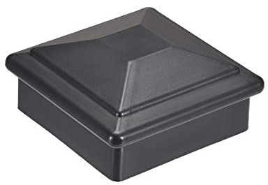 sourcing map Flat Top Post Cap for Fence, Stair Handrail Post, 90x90mm (3.5inch) Plastic, Black Gray