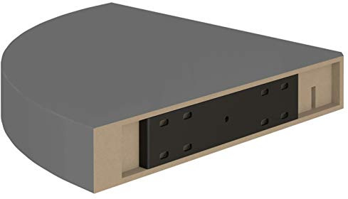 Tidyard Eck-Schweberegale Hängeregal Wandregal Wandregale Eckregalen Regal Hochglanz-Grau 25x25x3,8 cm MDF