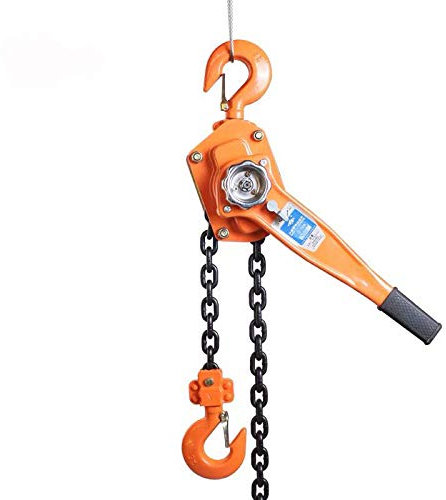 tonchean Chian Hoist 3/4 Ton 6m/20ft, Manual Lever Chain Hoist 1653lbs, Block and Tackle Pulley System, Hand Chain Hoists Come Along Winch Chain Manual Ratchet Hoist for Warehouse Garage Dock