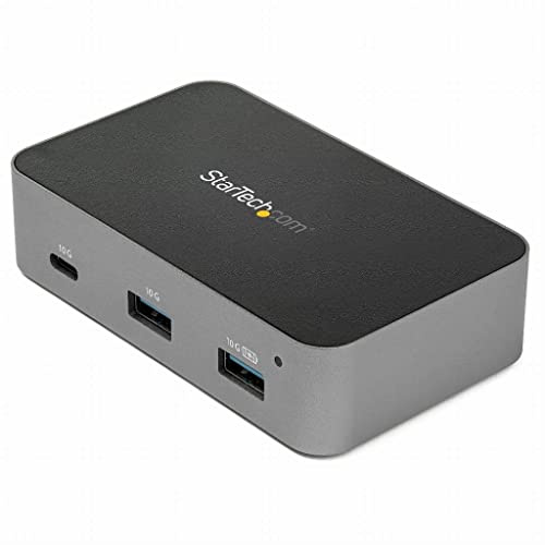 StarTech.com Hub USB-C de 3 Puertos con Puerto de Red Ethernet - USB 3.1 Gen 2 10Gbps a 2X USB-A y 1x USB-C - Alimentado - (HB31C2A1CGS)