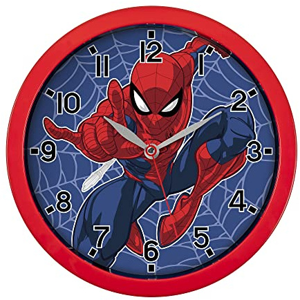 Spiderman Disney Marvel Red Wall Clock SPD3586, One Size