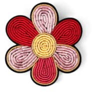 Broche Épingle Broches Pins Épinglette Pince À Châle Insigne Brodé À La Main En Soie Indienne Fleur De Plante Délicate Conception Sens Niche Accessoires Femme, Fleurs Roses