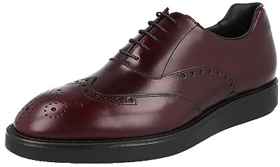 Prada Men's 2EE267 B4L F0403 Brown Full Brogue Leather Business Shoes UK 5 / EU 39