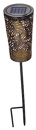 DOITOOL Solar Gartenleuchten für Den Außenbereich Solar-bodenlampe Eisenkunst Außendekor Warmes Licht Bronze