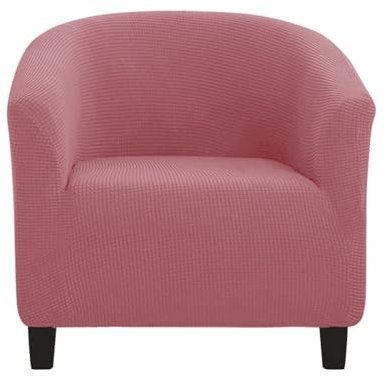Morbuy Sesselbezug Stretch, Sessel Überzug Universal Sesselhussen Waschbar Sesselüberzug Hussen Cocktailsessel Clubsessel Überzug Weich & Elastisch (Dunkles Rosa)