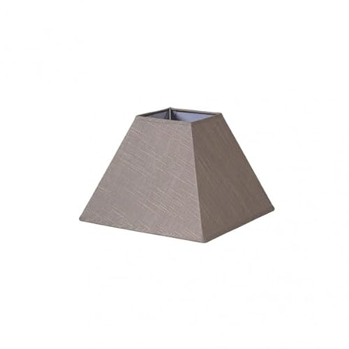 Zarivy Lampenschirm Pyramide Tenorio E27 aus grauem Leinen mit 30 cm Durchmesser und 22 cm Höhe. Verleiht einen modernen und eleganten Touch und schafft eine gemütliche und anspruchsvolle Atmosphäre