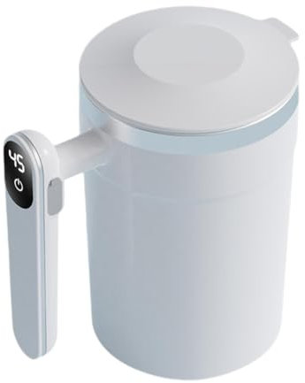 MagiDeal Tazza per agitazione Bicchiere automiscelante Tazza per miscelatore elettrico facile da pulire Tazza per agitazione da caffè per escursionismo da, Bianco
