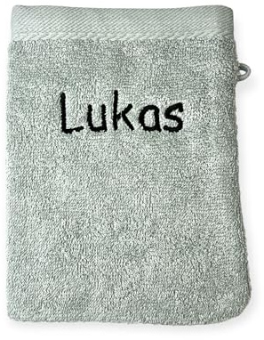 Personalisierter Waschlappen mit Namen, 15 x 21 cm, viele Farben, Baumwolle