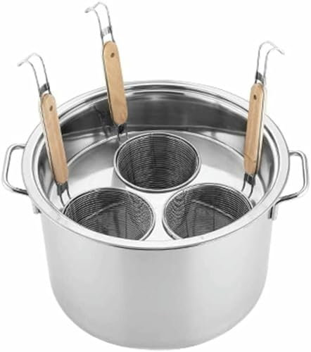 VYUJHNBG Bollitore per Pasta, pentola per Pasta, cuocipasta con cestello scolapasta, utensile per Cucinare con pentola per brodo per Cucina Domestica e Ristorante