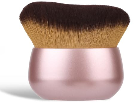 Kroppssminkborste för Självbrunare, Stor Självbrunande Applikatorborste Ger Jämn Applicering för Ansikte Hals och Bakben våt och Torr Användning (Rose Guld)
