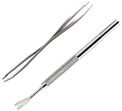 TOYANDONA 2pièces Extracteur De Tiques Acier Inoxydable Ensemble Outils De Démontage Kit De Démontage pour Chats Et Chiens