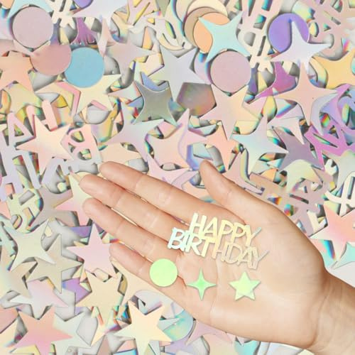 Konfetti Geburtstag Tischdeko, Ca. 280 Stk Geburtstag Konfetti Deko, Glitzer Happy Birthday Konfettis,Streudeko Geburtstagsdeko für Aperoli Geburtstagsparty DIY Basteln Geschenk Frauen Freundin Mann